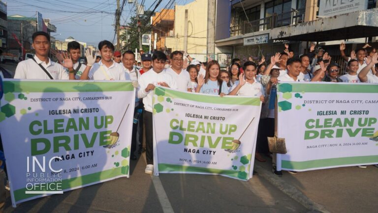 Iglesia Ni Cristo leads clean-up drive in Camarines Sur under INC Giving initiative