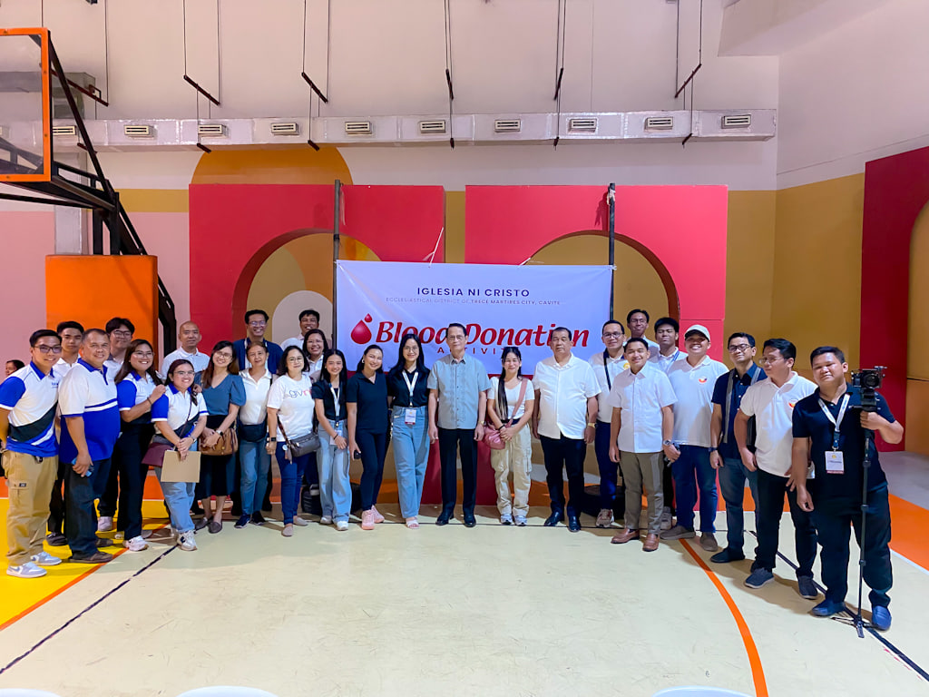 Brethren from Trece Martires City volunteer in blood donation drive